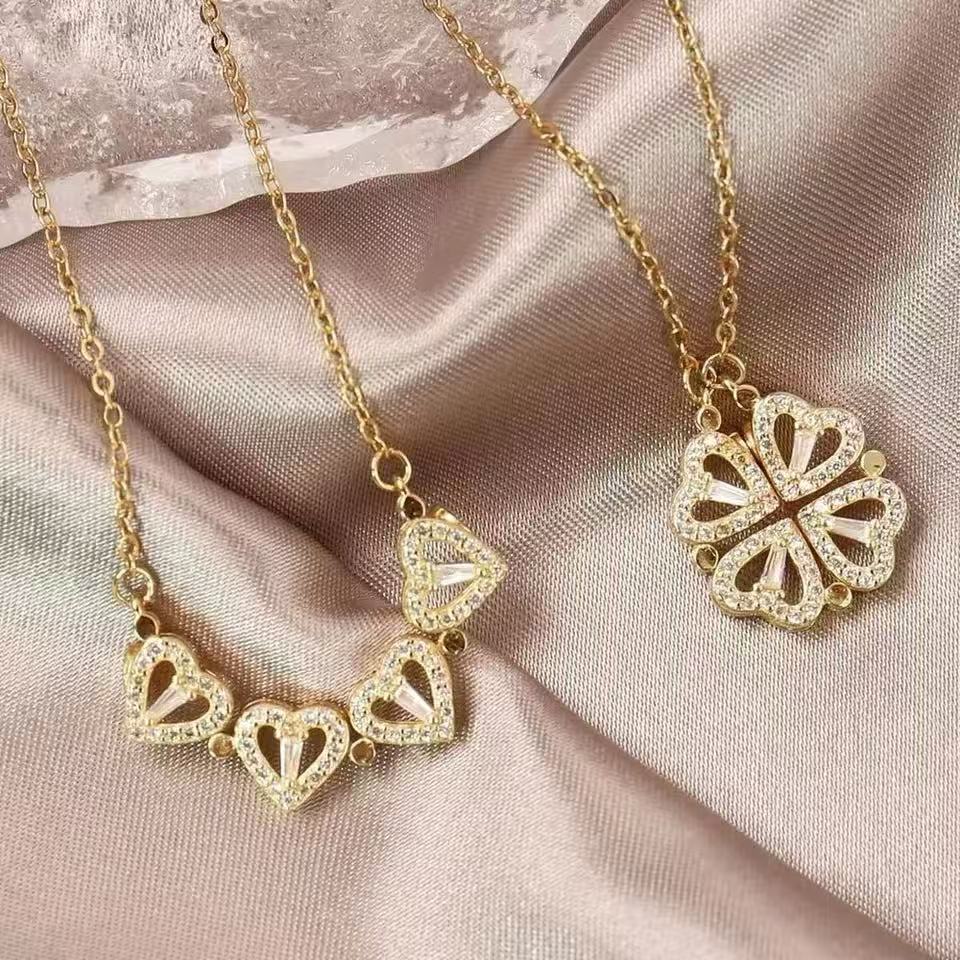 Set Trébol de la Suerte: Collar Transformable + Anillo
