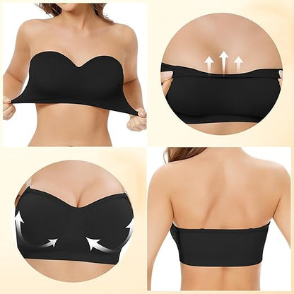 Sujetador sin Tirantes Push Up negro XL/XXL - additional image 1