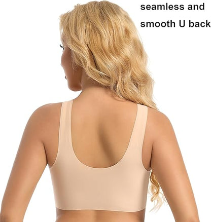 Sujetador ultrafino de seda helada beige ( talla M = M/L ) - additional image 1